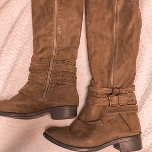 Brown tall boots